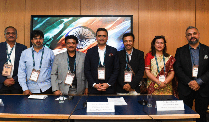 Minister of state Shri Indranil Naik, Principal Secretary Shri Atul Patne, Director Tourism Dr BN Patil, Deputy Secretary Shri Santosh Rokade, Dr Senthil Gopinath Chief executive officer ICCA, Mrs Tanuja Pandey -Advisor to Maharashtra tourism and convention bureau and Thomas Joseph - Jio Convention centre
