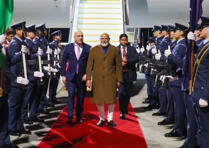Prime Minister Narendra Modi and New Zealand Prime Minister Christopher Luxon during the July 2026 visit announcing the India-New Zealand Strategic Partnership.