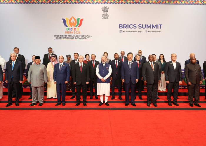 Prime Minister Narendra Modi meeting world leaders on the sidelines of the BRICS Summit 2026 in New Delhi during a series of bilateral diplomatic engagements.