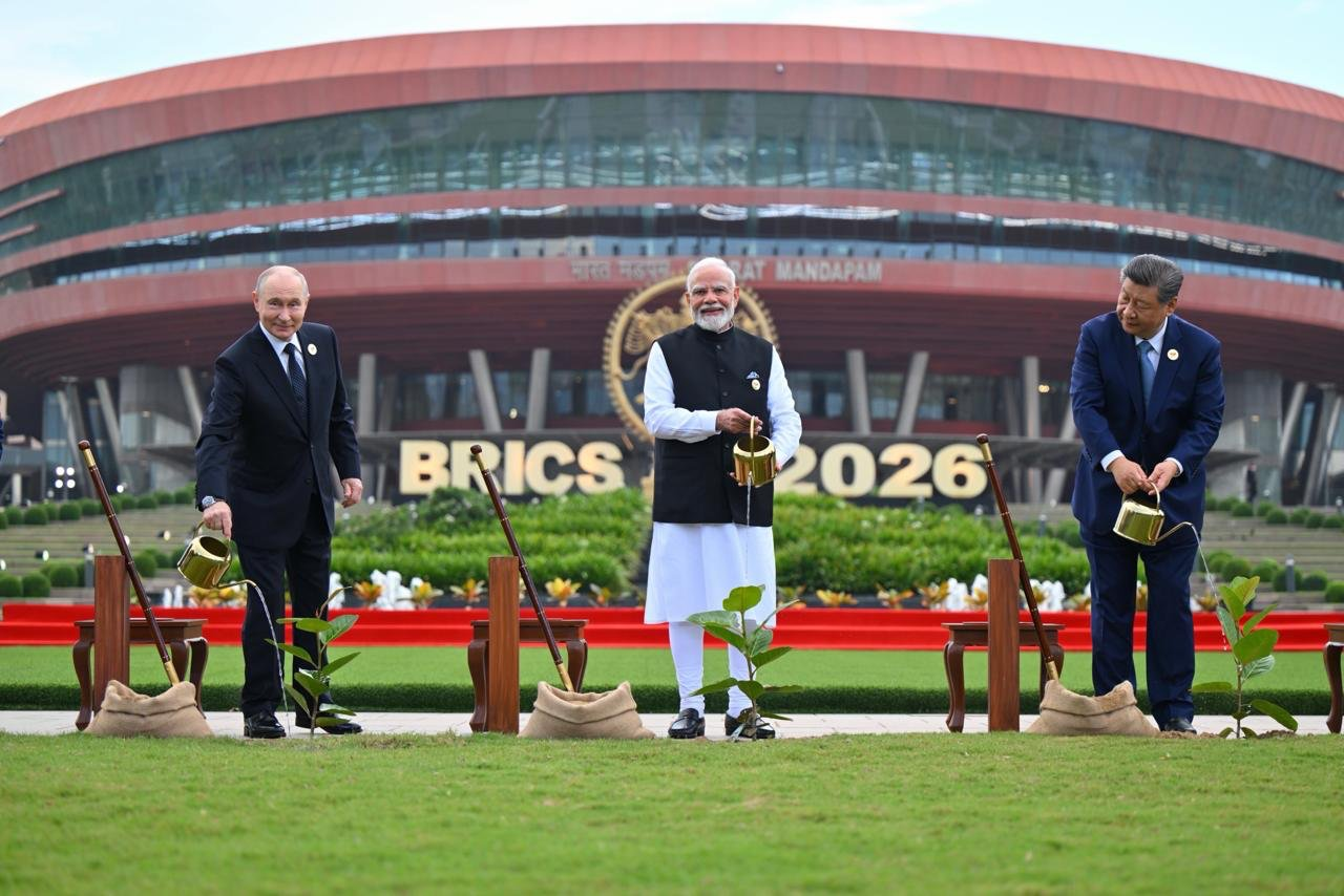 Prime Minister Narendra Modi addresses leaders during the BRICS Summit 2026 in New Delhi, highlighting India's leadership and commitment to the Global South.